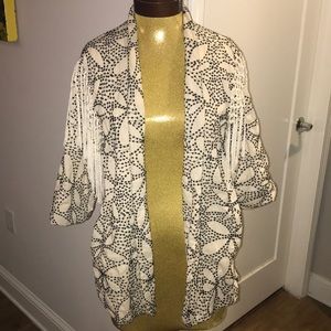 Beautiful embroidered fringe cardigan